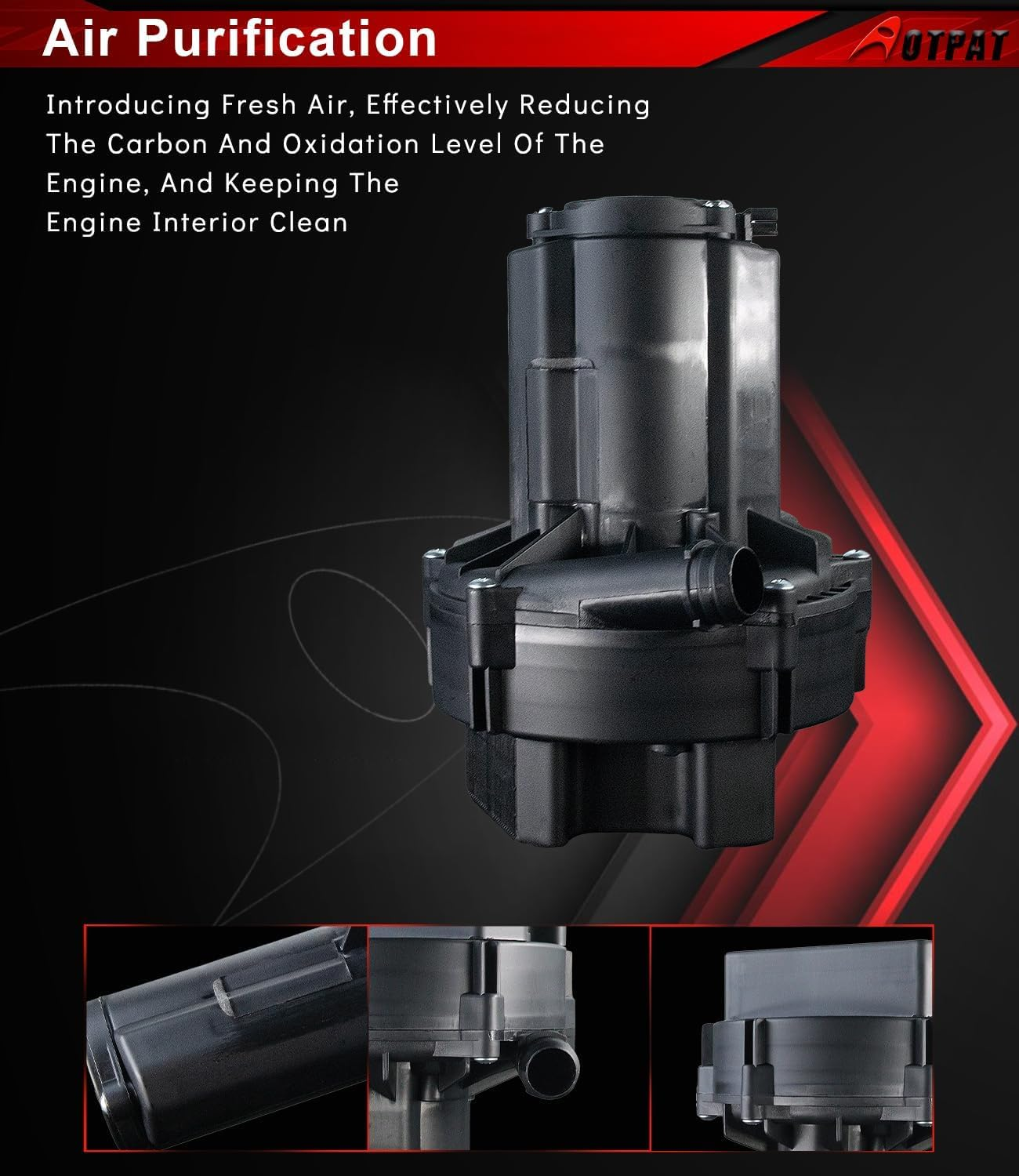 Secondary Air Injection Pump For:-Mercedes Benz C320 2001-2005 C240 C280 E430 E500 G55 ML350 ML430 ML500 S500 AMG 1998 1999 2000 2001 2002 2003 2004 2005 2006 2007 2008, 05098830AA 0001403785 image number 4