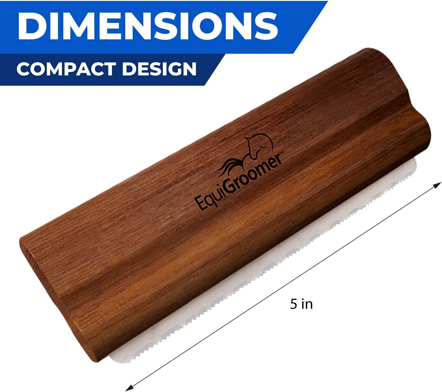 Equigroomer Deshedding Brush for Dogs and Cats | Undercoat Tool for Large and Small Pets | Comb Removes Loose Dirt, Hair and Fur While | Perfect for Short and Long Hair Grooming Shedding (5", Brown) - Lime image number 7