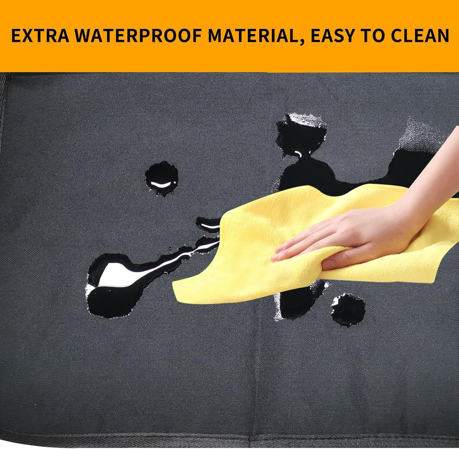 2 Pack Kick Mat Car Seat Protector for Kids &ndash; Backseat Cover with 2-Pocket Car Organizer for SUV, Truck & Minivan | Durable Car Seat Back Protectors & Storage Organizer image number 3