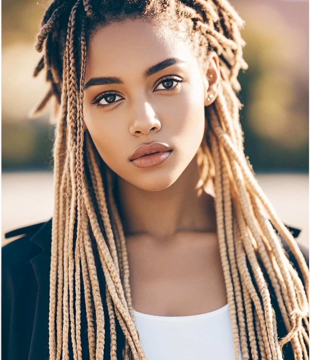 24 Inch Dreadlocks Extensions, Synthetic Hair for Braiding, 15 Strands Handmade Synthetic Wig Dreadlocks, Reggae Crochet Braided Dread Extensions, Hair Extensions for Women image number 4