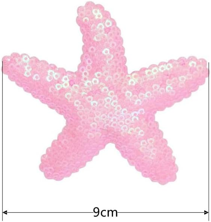 Naisfei Starfish Hair Clips, 8 Pieces Starfish Hair Clips, Starfish Hair Accessories, Shell Headwear, Hair Clip, Glittering Hair, Crocodile Clip, Sequins, Hair Pins for Kids Girls image number 2