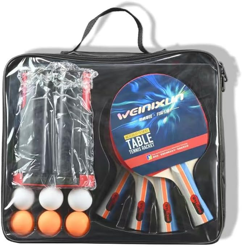 Ping Pong Paddles Set - Professional Table Tennis Rackets and Balls, Retractable Net with Posts and Storage Case - Pingpong Paddle and Game Table Accessories image number 5