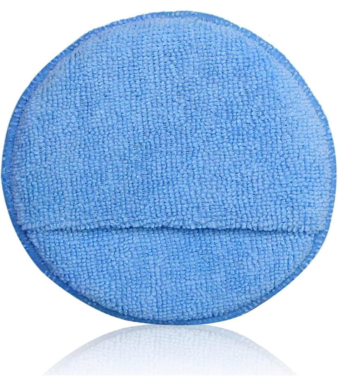 Microfiber Wax Applicator Pads with Finger Pocket, Ultra Soft Foam Sponge for Car Waxing, Buffing, Polishing & Cleaning, Blue，5 Inch, 10 Pack image number 3