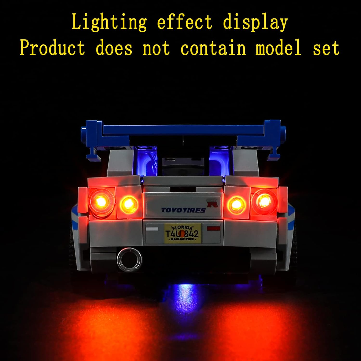 GEAMENT LED Light Set Compatible with  2 Fast 2 Furious - Nissan Skyline GT-R (R34) - Lighting Kit for Speed Champions 76917 (Model Set Not Included) image number 5