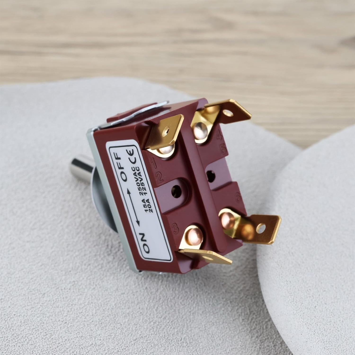 OTOTEC 4Pcs 4Pin 2 Terminal Toggle Switch 15A 250V Boot DPST ON-OFF Suitable for Cars Boats Yachts and Marine Vessels image number 2