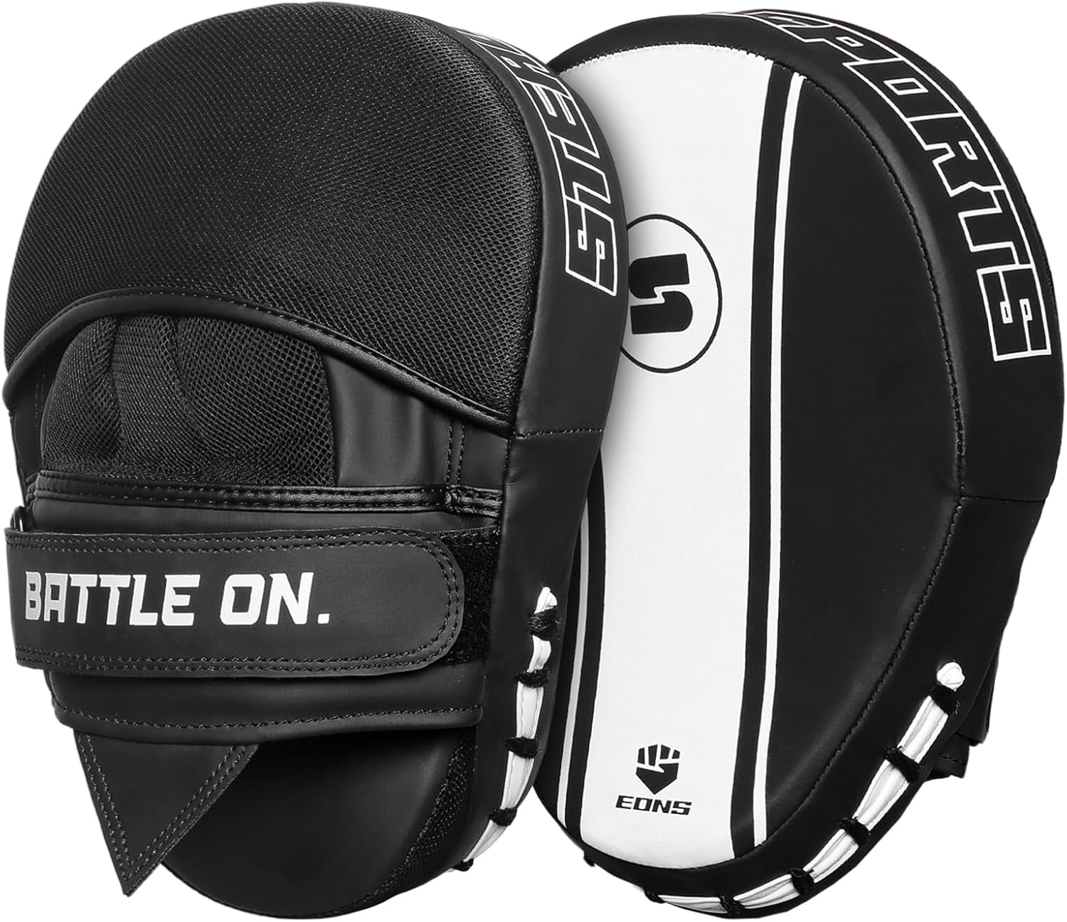 Stealth Sports Boxing Pads &ndash; Durable Curved Punching Pads &ndash; Ventilated Focus Mitts - Focus Pads for MMA Kickboxing Muay Thai Karate Sparring Martial Arts Hook and Jab Pads image number 2