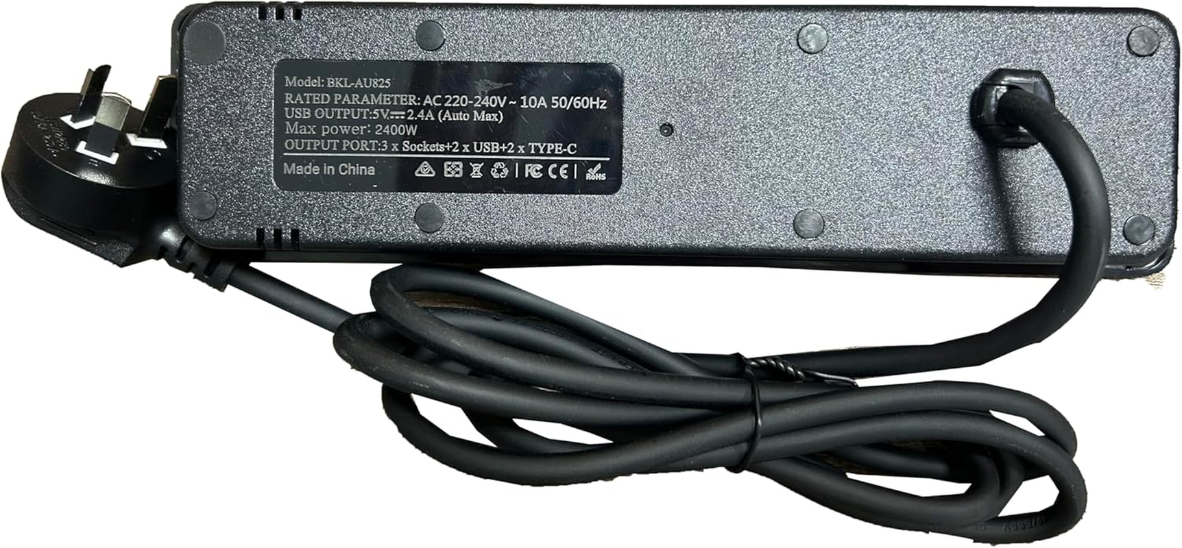 BOCHLION Recessed Power Strip with 3 Outlets 4 USB Ports, Slim Space Saving Embedded Socket for Home, Office and Hotel Use, 6 Ft Extension Cord (Black) - White image number 7