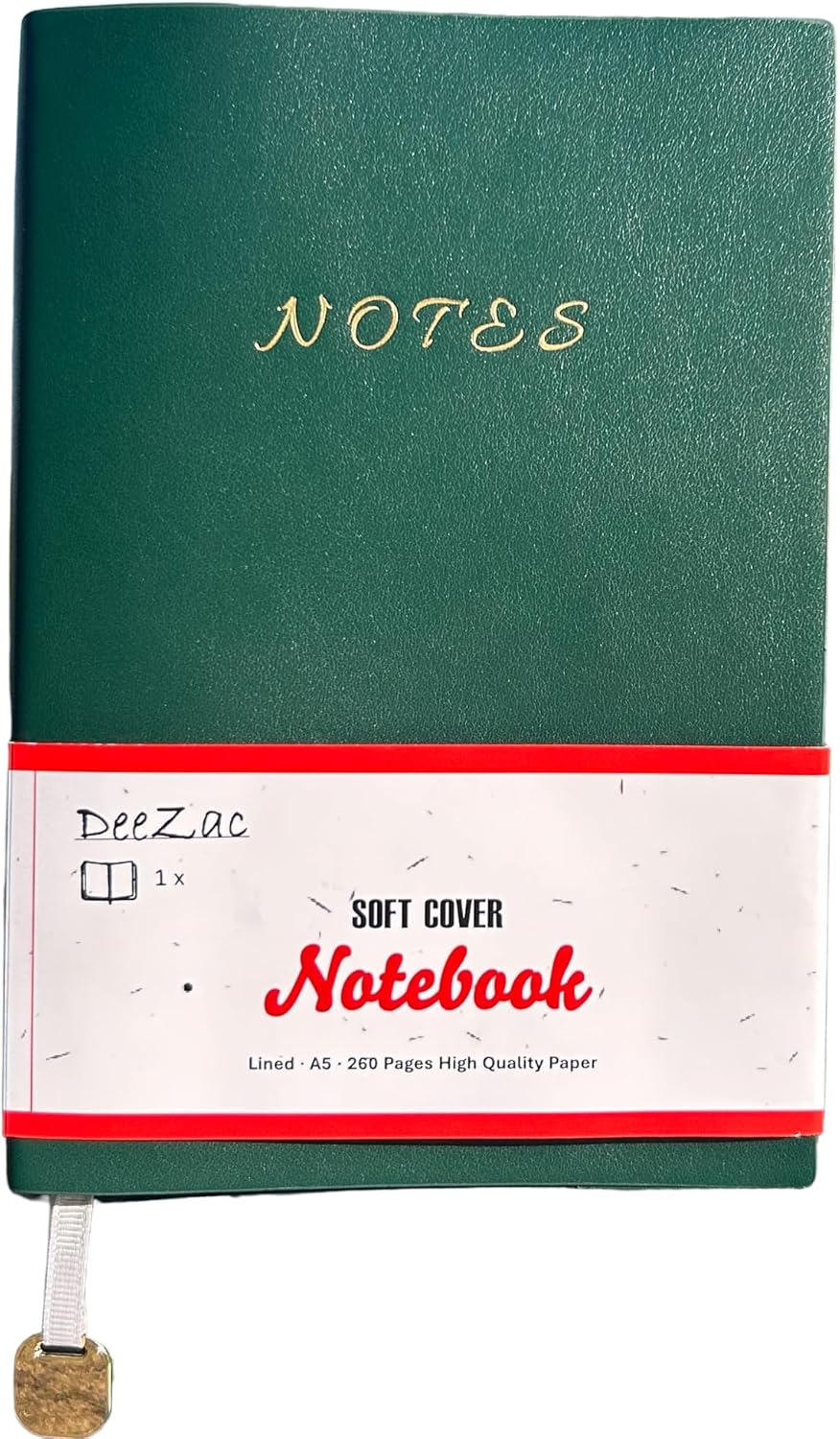 Deezac A5 Softcover Notebook, 260 Pages, Line Ruled Pages (Light Lilac)