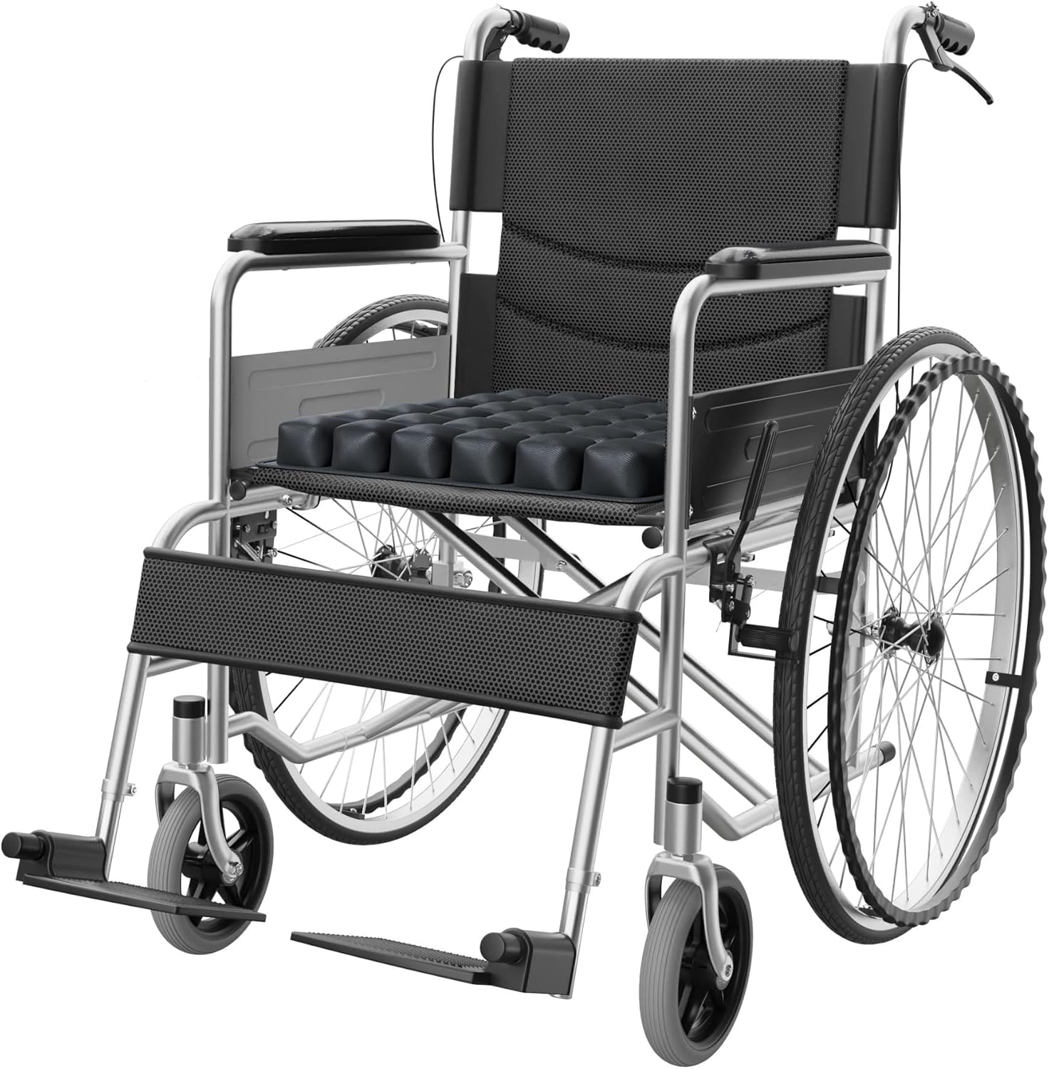 Portable Travel Cushion, 3D Air Cell Seat Cushion, Inflatable Seat Cushions, for Pressure Relief, Comfortable Travel for Airplane, Wheelchair, Car Set, Office Chair, Floor (A) image number 3