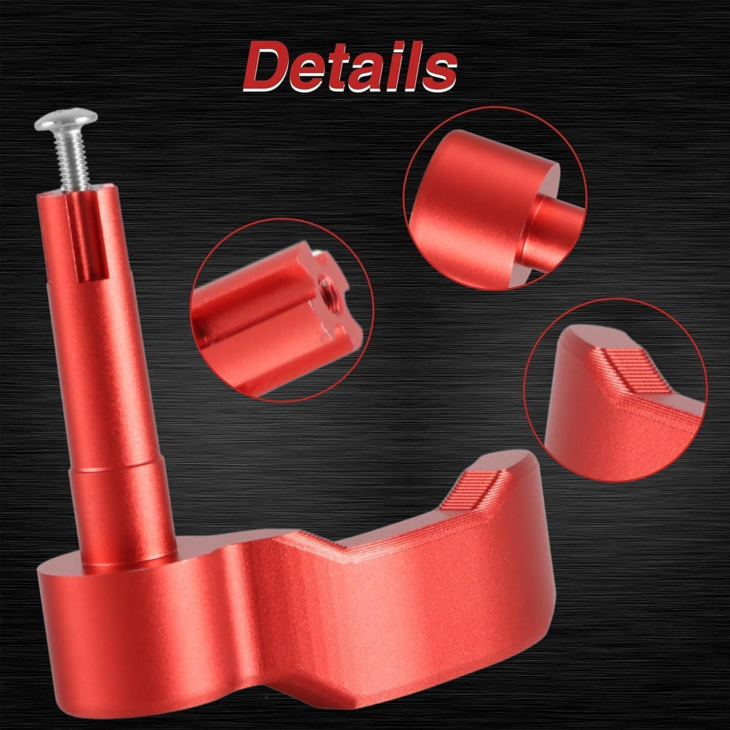 FUSCH Red 6061 Aluminum Alloy Thumb Throttle Control Lever Compatible with Polaris Scrambler 500 850 XP 1000 Eps/Sportsman 450 550 570 850 XP1000 - Black image number 2