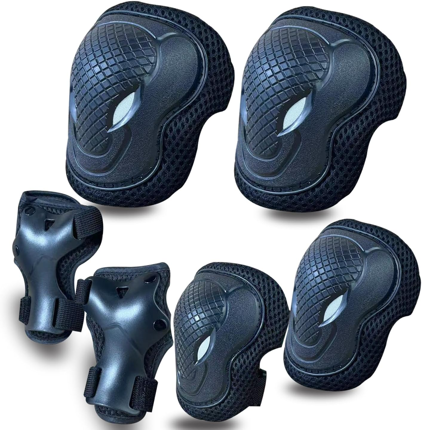 GEQID Knee Pads for Kids, Knee Elbow Pads and Wrist Guards Protective Gear Set ,For Rollerblading Skateboarding and Biking Scooter Skating to Child'S 5-12 Years