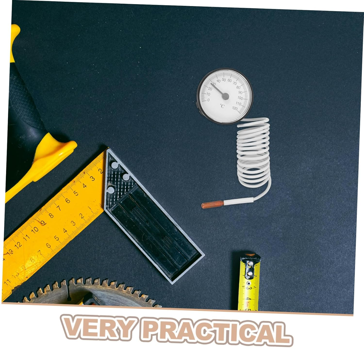 Kisangel High Precision Indoor Thermometer with Liquid Expansion Probe Portable Dial Temperature for Accurate Monitoring Lightweight and Easy to Carry for Home and Kitchen Use image number 3