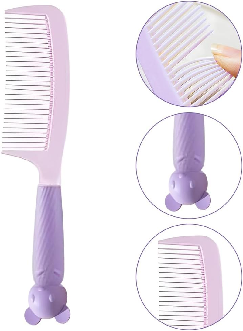 MOTRAIN 3D Air Cushion Massage Comb Set, Anti-Static Wide Teeth Air Cushion Combs for Detangling & Scalp Care,Self-Cleaning Design for Straight, Curly & Long Hair, Includes Handheld Mirror image number 1