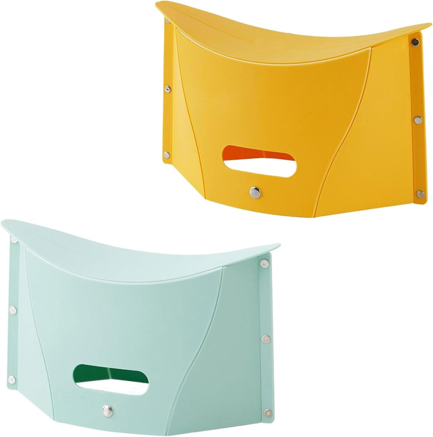 2Pcs Card Folding Stool，Portable Outdoor Travel Stool and Hand Carry Basket, Portable Folding Compact Stool Seat for Camping, Fishing, Gardening, Outdoor, Travel and Beach,With Tote Bag,Barbecue image number 4