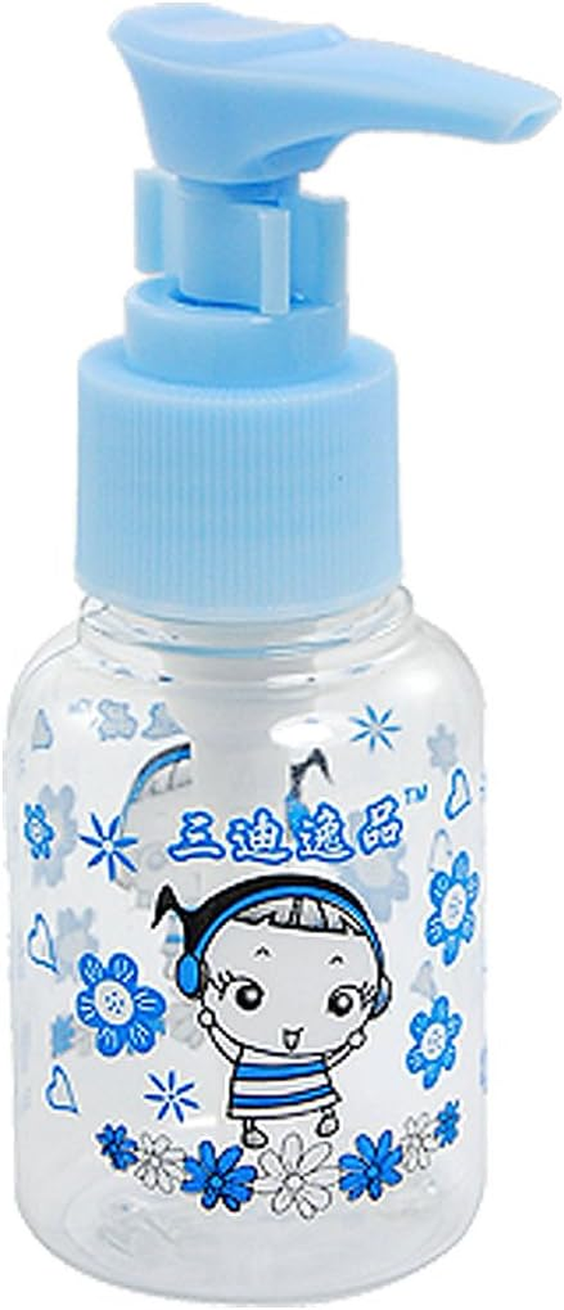 Ruilogod Blue Transparent Compact Makeup Cartoon Pattern Spray Bottle