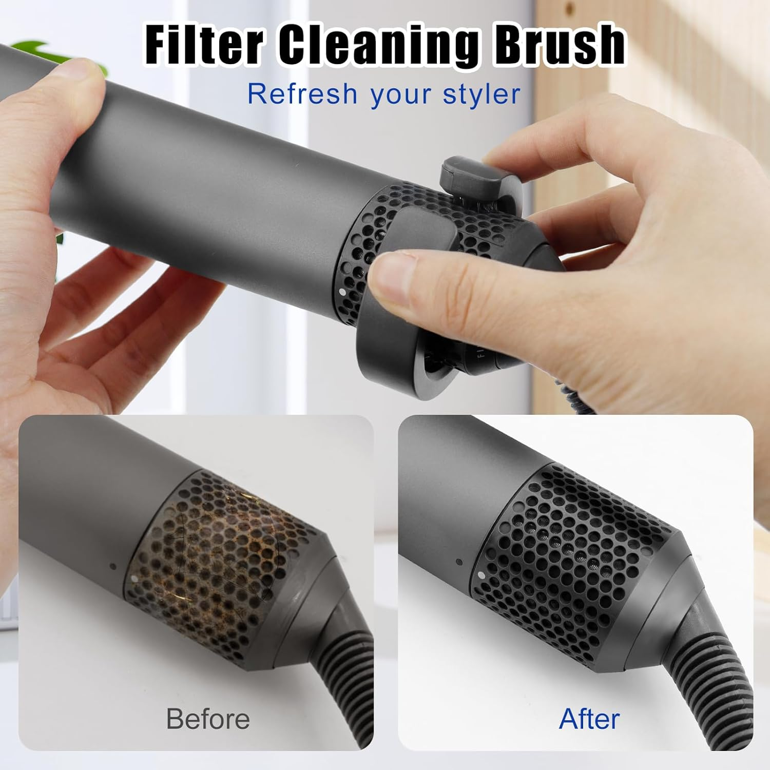 Filter Cleaning Brush for Dyson Airwrap HS01 HS05 Hair Styler Gentle Air Attachments 96976001 - 1 * Styler Filterreinigerb&uuml;rste image number 3