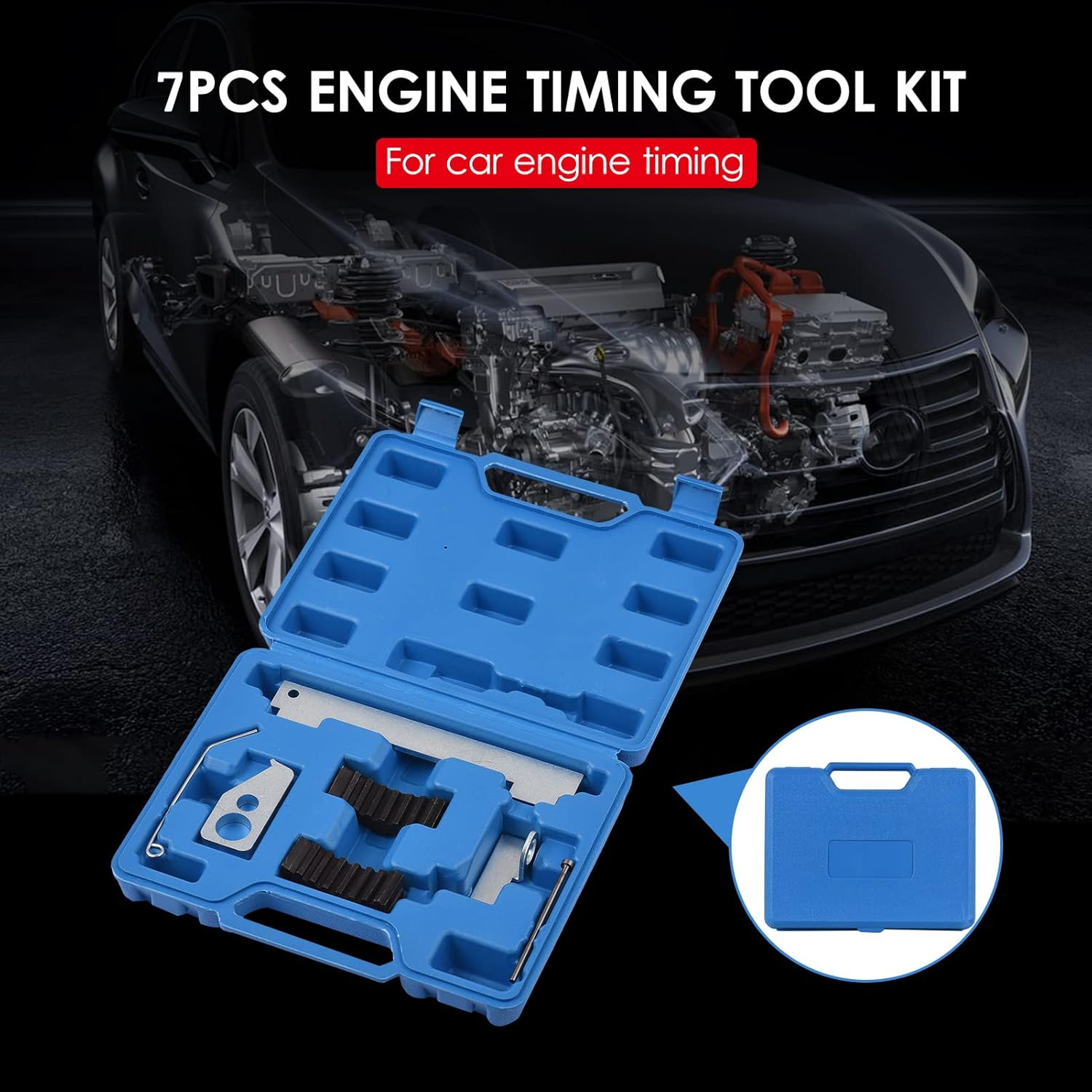 7Pcs Engine Timing Tool Kit Car Engine Camshaft Tensioning Locking Ment Timing Tool Kit Compatible with Buick Cruze image number 2