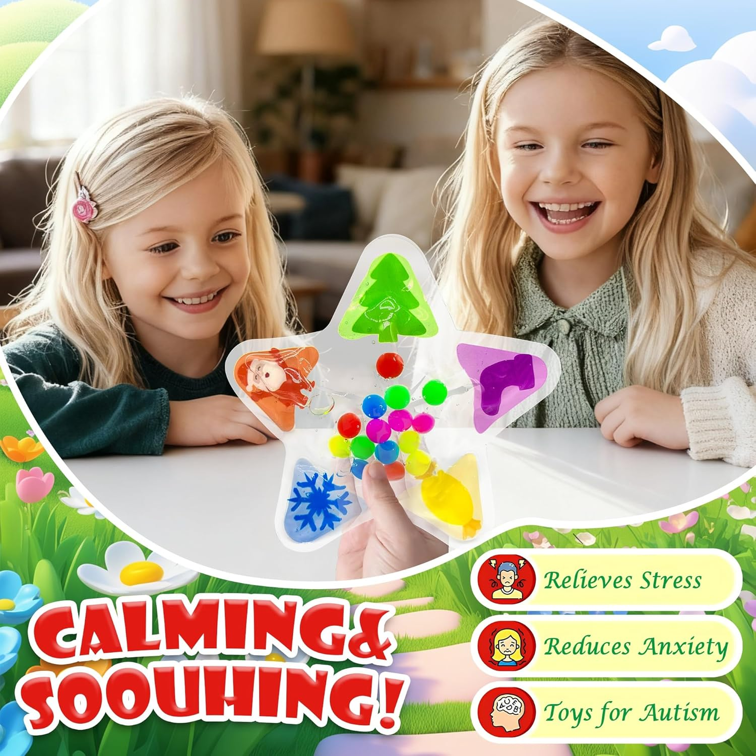 Color Sorting Sensory Toys for Toddlers-Fine Motor Skill Color Matching Montessori Toy-Preschool Educational Calm down Fidget Travel Essential Toy for ADHD Autism Kids -Christmas Stocking Stuffer Gift