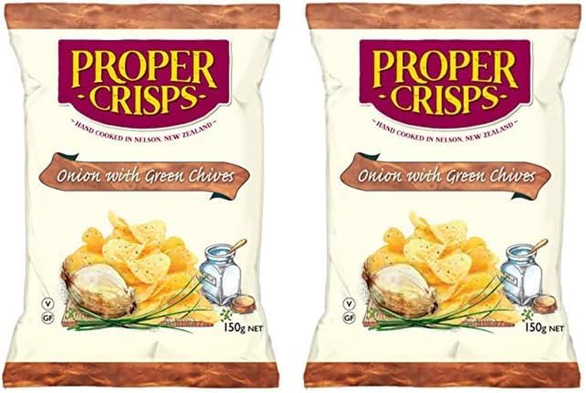 Proper Crisps Onion and Green Chive Flavoured Crisps 150 G image number 1