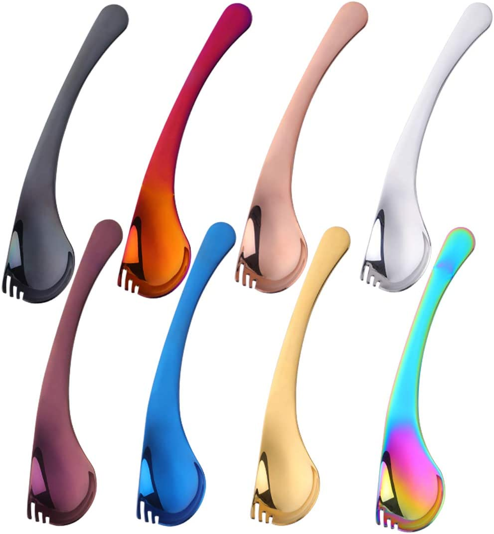 SBOMHS Teaspoons Set of 8, Coffee Spoons/Dessert Spoons, 5.5Inch/14Cm (Coloured)