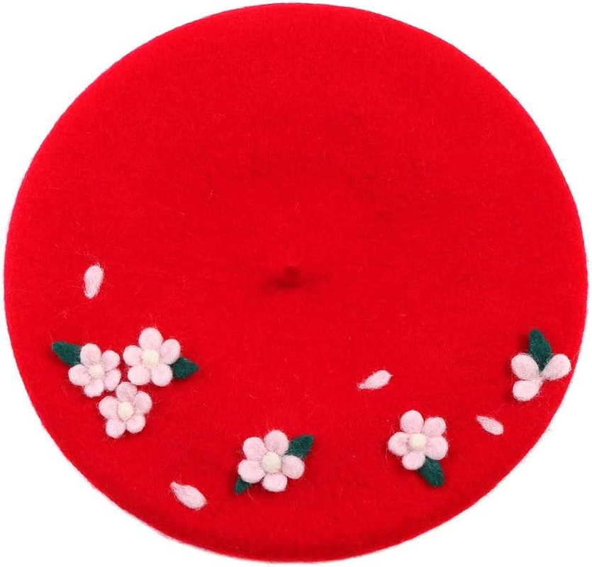 Wolle Baskenm&uuml;tze Handgefertigt F&uuml;hlte Karikatur Hut image number 5