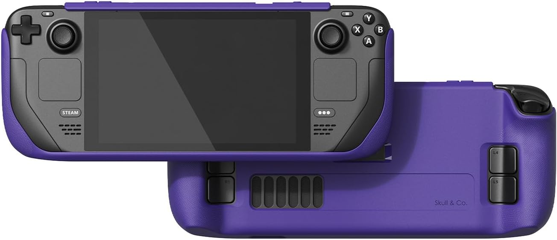 Skull & Co. Gripcase SD for Steamdeck: a Soft Protective Case with Textured Grips Full Protection and Stand, Shock-Absorption Non-Slip and Anti-Scratch Cover Design - Galactic Purple
