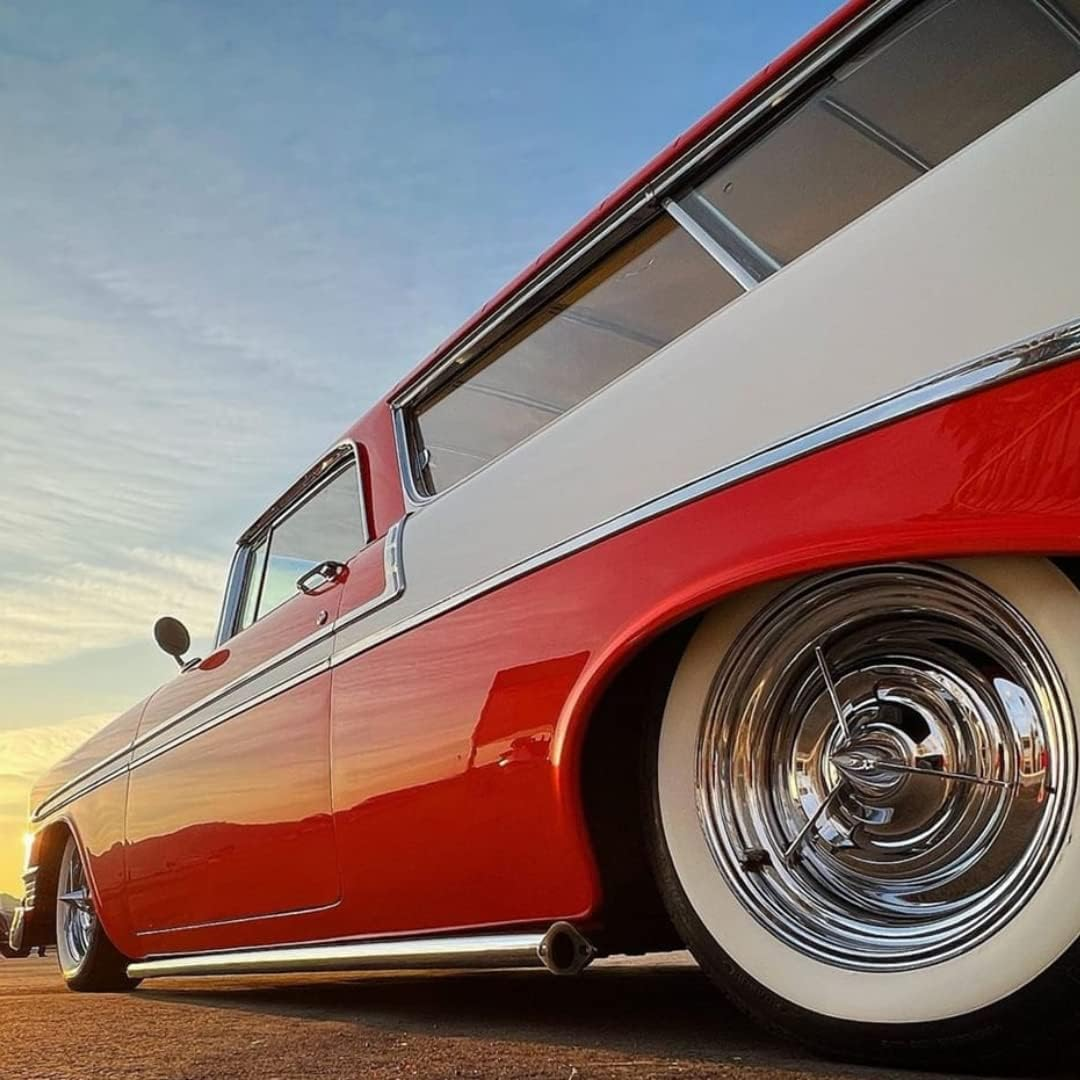 15 INCH Wheel X 2" Side White Wall TIRE Trims PORT a WALL Set 4PCS Very Popular image number 1