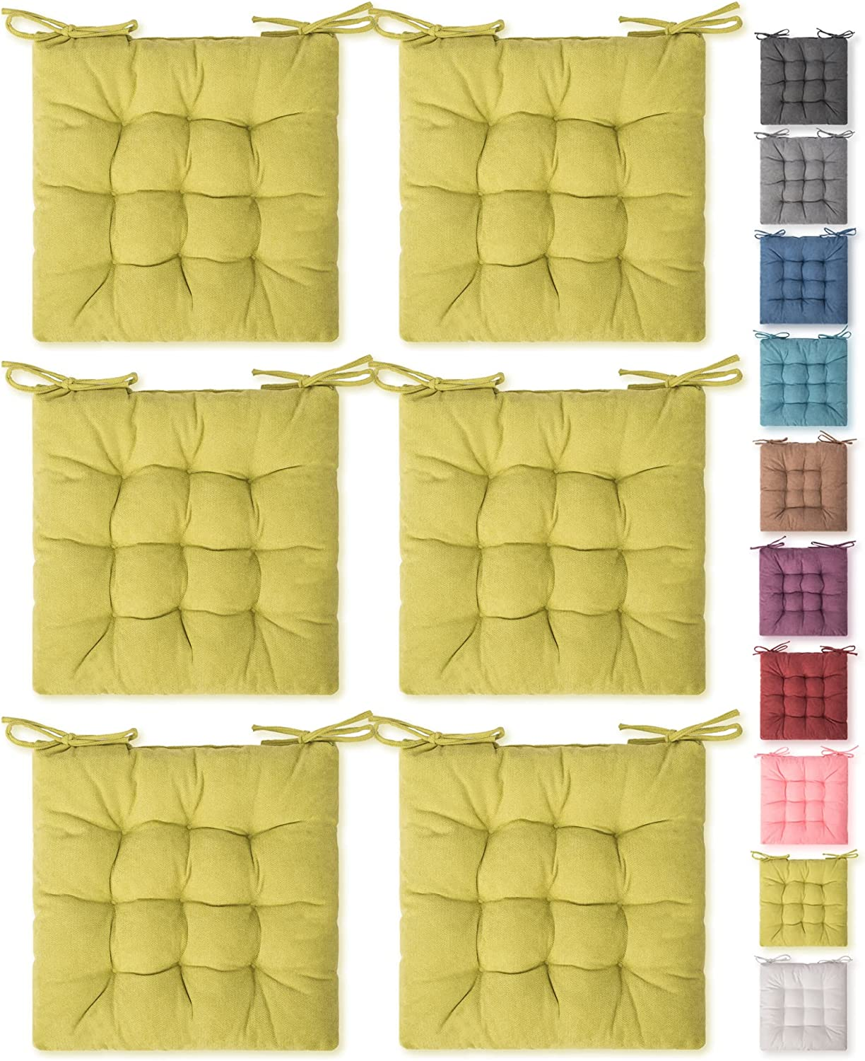 SQUARE MOON 4 Pack Seat Cushion, Chair Cushion, Comfort Chair Pads, Chair Mat for Indoor, Outdoor Dining Chair, Office Chair, Desk Chair