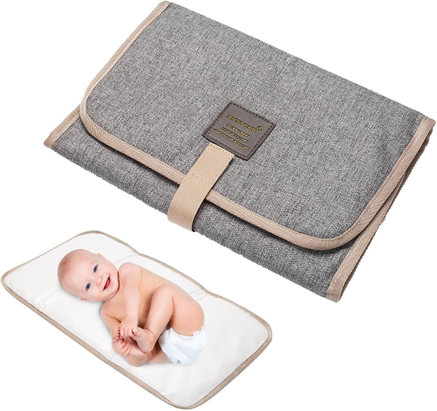 Nappy Changing Mat, Waterproof Baby Change Pad, Foldable & Comfortabletravel Baby Change Pad, Baby Diaper Changing Pads for Travel Trips Outings Journeys Tours