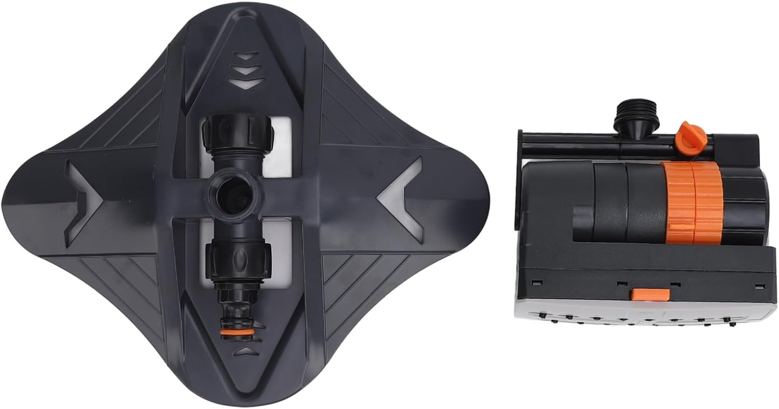 Lawn Sprinkler, 16 Hole Automatic Swing Garden Water Sprinkler with 4 Spray Modes, Adjustable Spray, for Vegetable Plots Flower Beds Yard image number 3