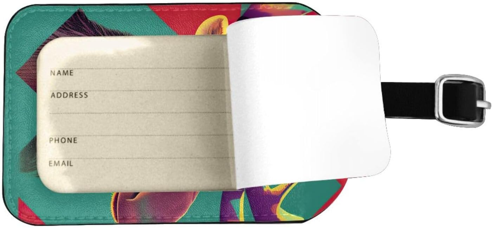 Moose Print Elegant Tag Stylish Tag Luggage Tag 4.3 X 2.76 Inch for Suitcases Travel Bags