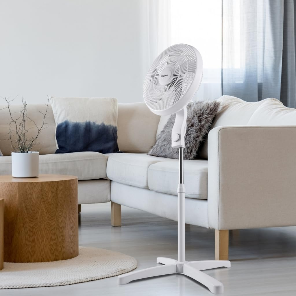 Goldair 5 Blade 40Cm Pedestal Fan White image number 3