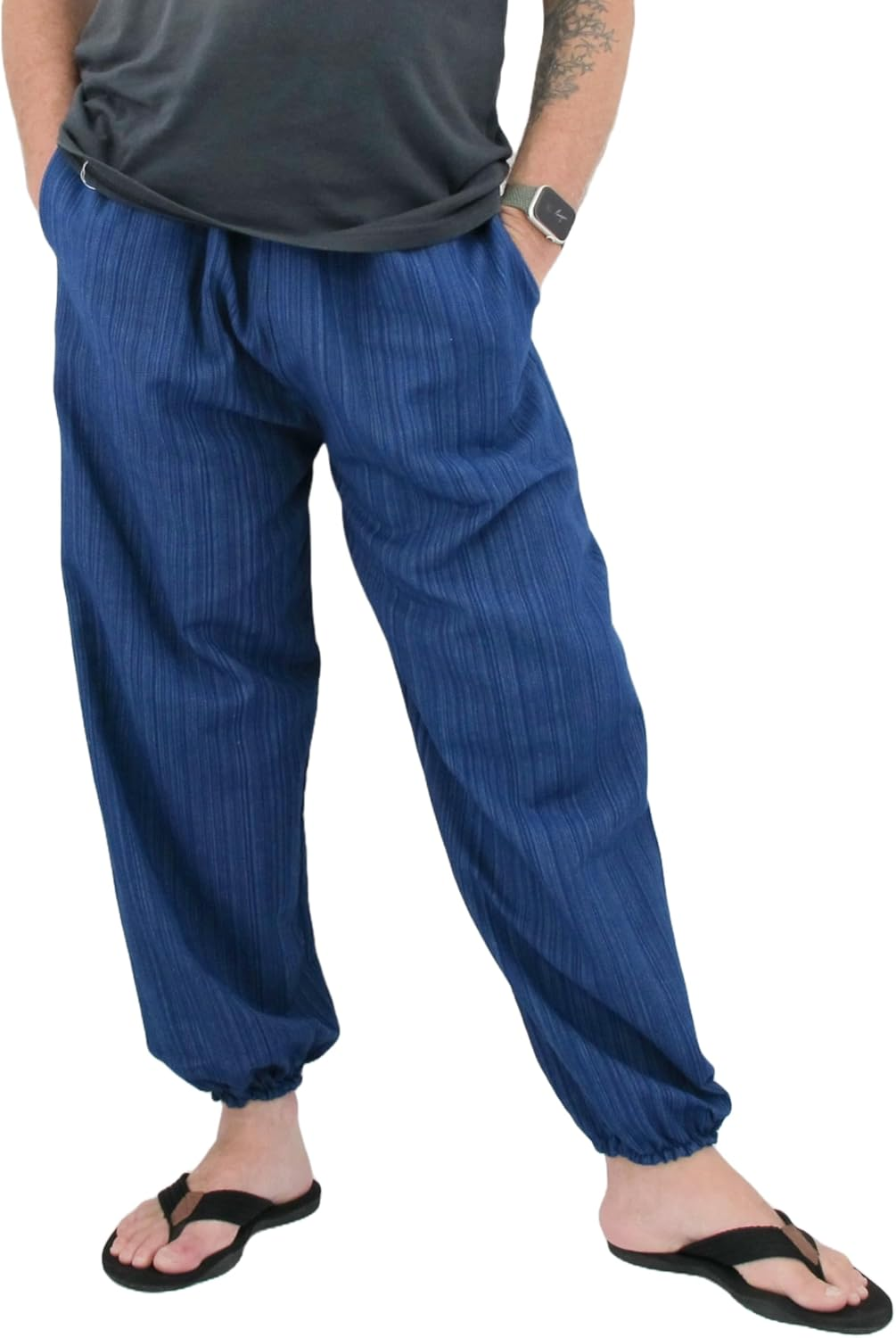 Love Quality Baggy Pants Men'S One Size Cotton Harem Pants Hippie Boho Trousers image number 6