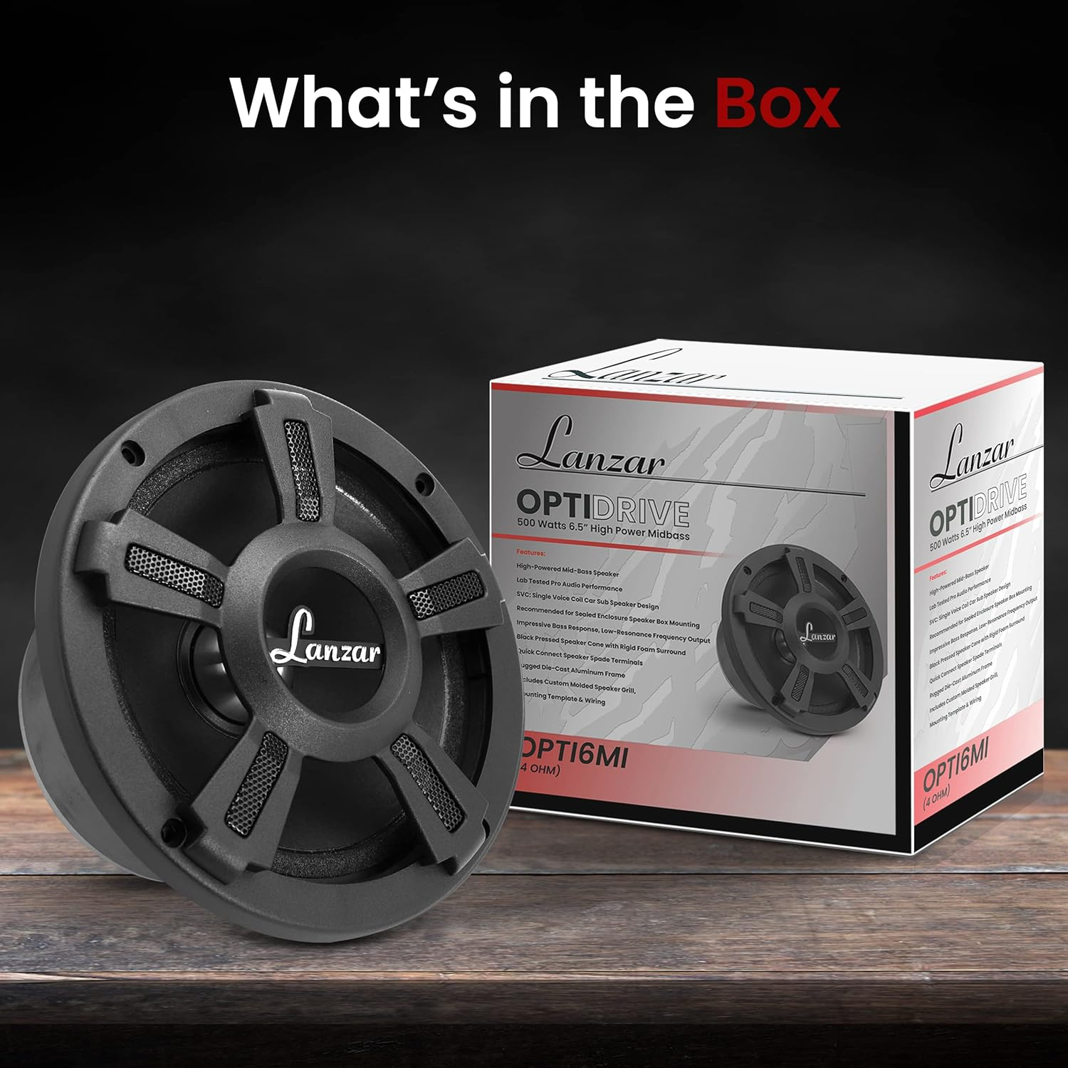 Lanzar OPTI6MI Opti Drive 500 Watt 6.5-Inch High Power Midbass Speaker (Single) image number 3