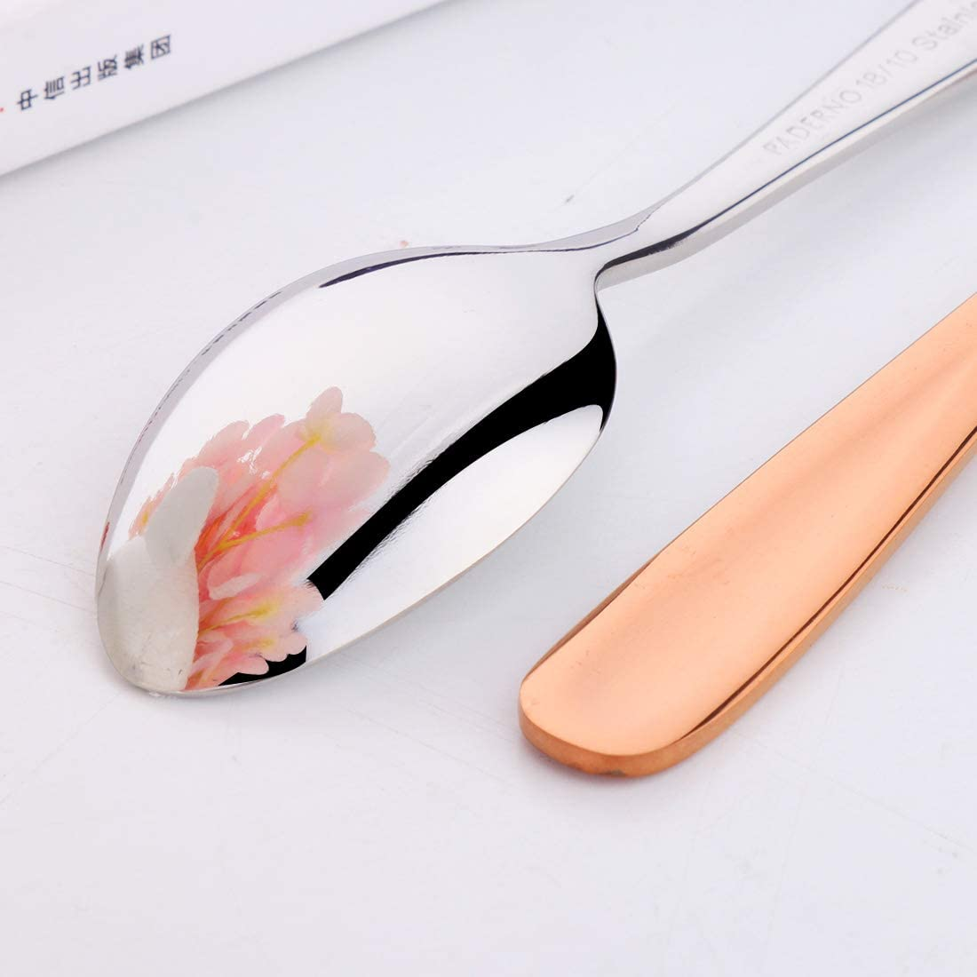 SBOMHS Teaspoons Set of 8, Coffee Spoons/Dessert Spoons, 5.5Inch/14Cm (Coloured)