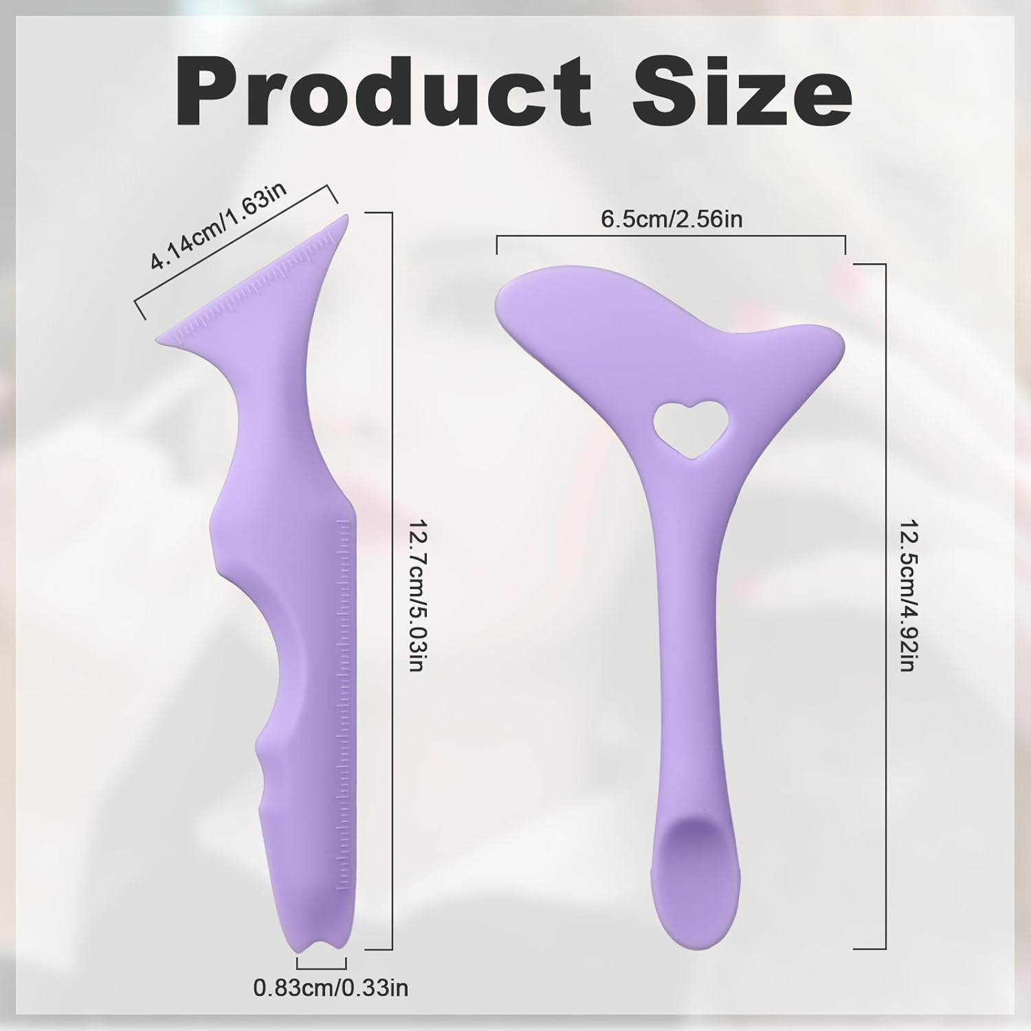 SAVITA 2Pcs Eyeliner Stencils, Silicone Winged Eyeliner Tool Helper for Beginners Eyeliner Stencils Wing Tips Multi-Purpose Eye Make-Up Tool for Eyeliner, Eyelash, Eyebrow, Lip Line, Face Contour image number 2