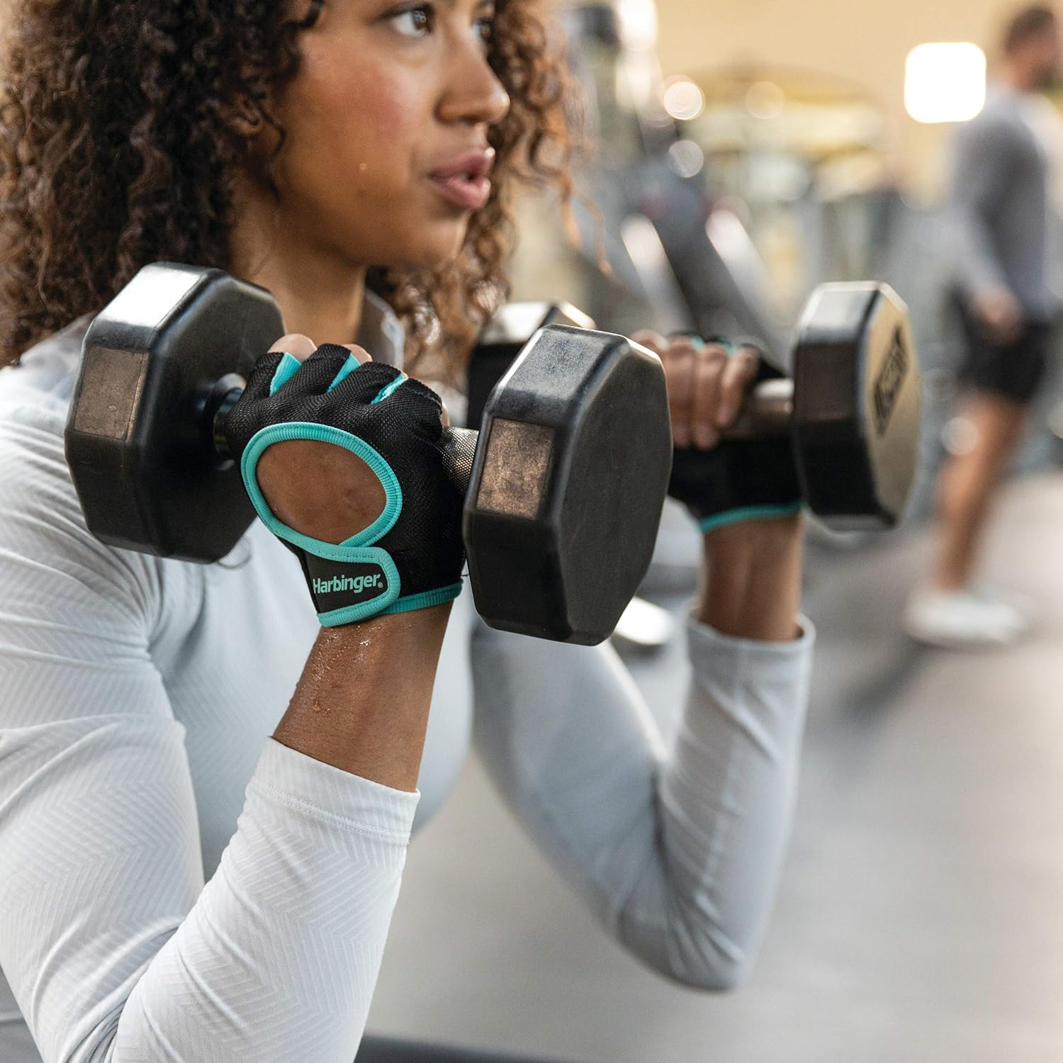 Harbinger Women'S Power Weightlifting Gloves with Stretchback Mesh and Leather Palm (1 Pair) image number 4