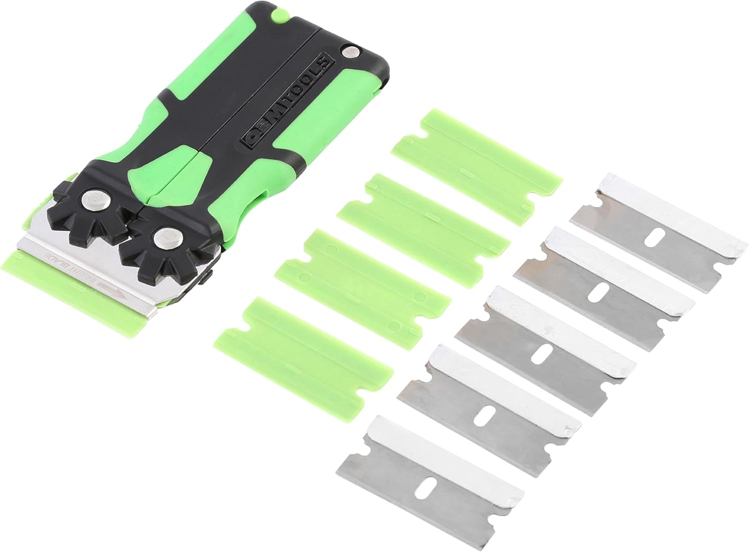 OEMTOOLS 26502 11 Piece Multi-Purpose Razor Blade Scraper, Window Scraper, Sticker Scraper Tool, Flat Blade Scraper, Plastic Razor Scraper image number 4