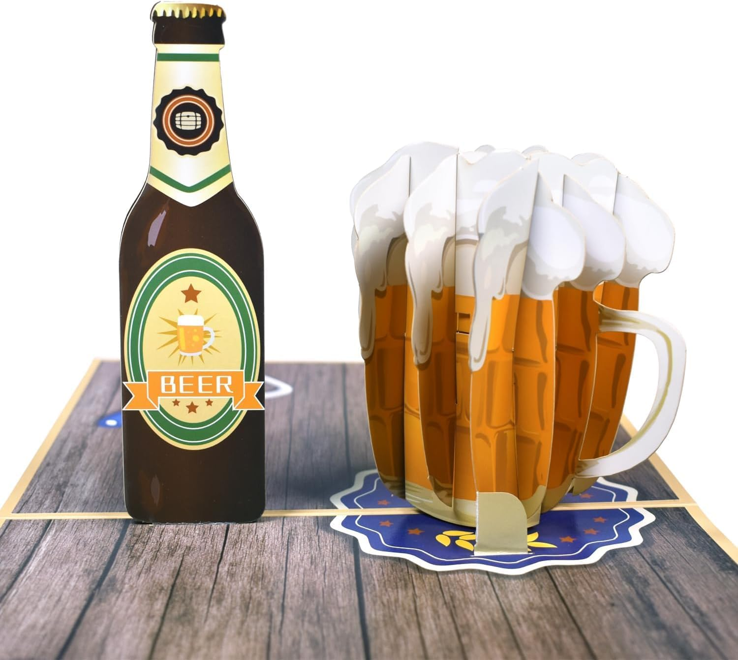 Magic Ants Happy Father&rsquo;S Day Card - Pop up Fathers Card - 3D Pop up Fathers Day Card - Handcrafted 3D Pop up Greeting Card for Him - Father&rsquo;S Day Love Card - Birthday Card for Dad (Beer for Dad) image number 6