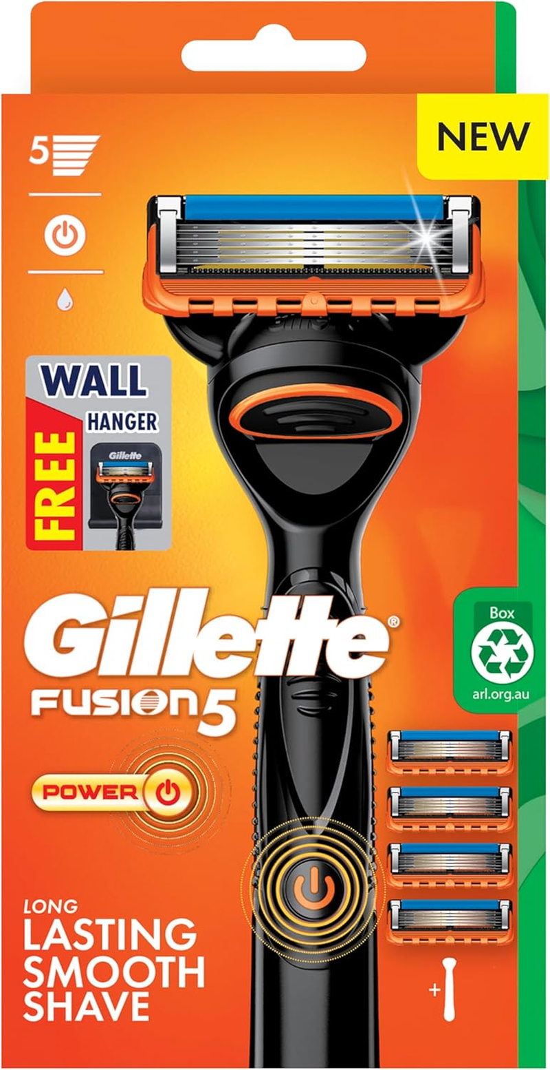 Gillette Fusion5 Razor 1 Count Replacement Cartridge 4 Count + Wall Hanger, Shave Care image number 5