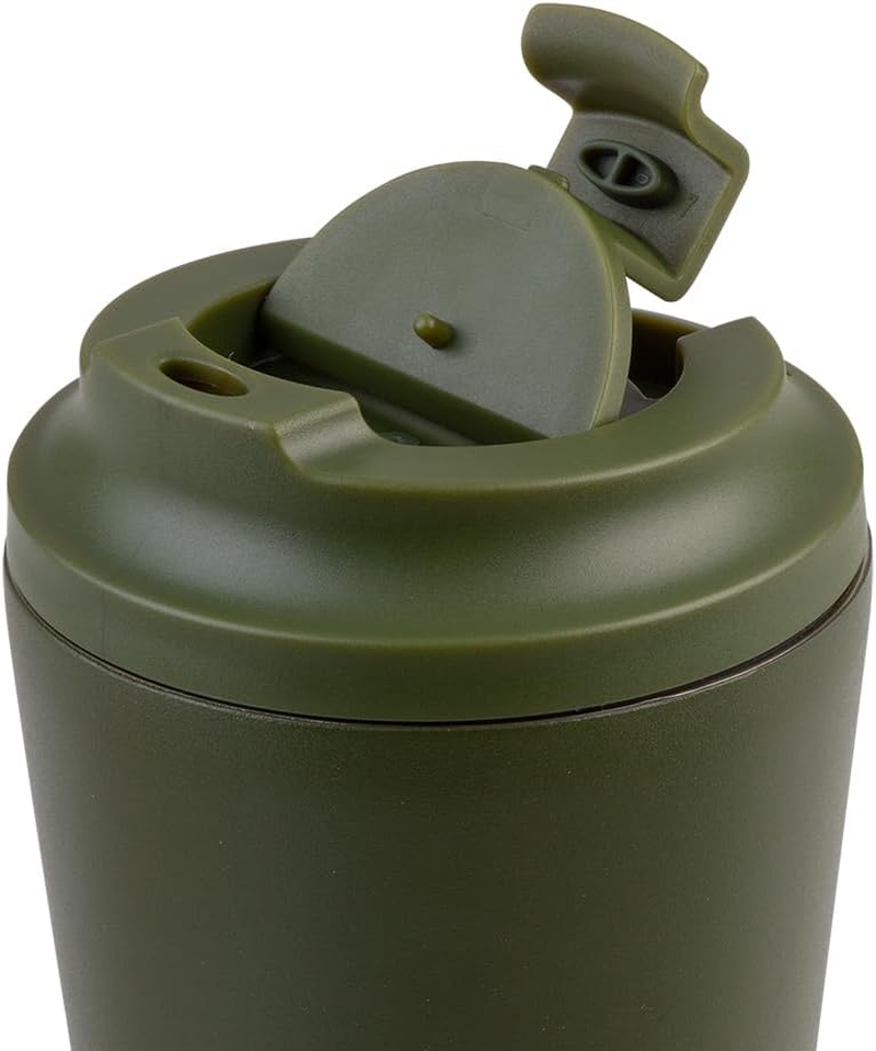 Oasis Ceramic Lined Stainless Steel Double Wall Insulated Coffee Cup 360Ml - Forest Green image number 2