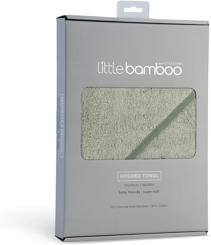 Little Bamboo Hooded Baby Bath Towel - Whisper