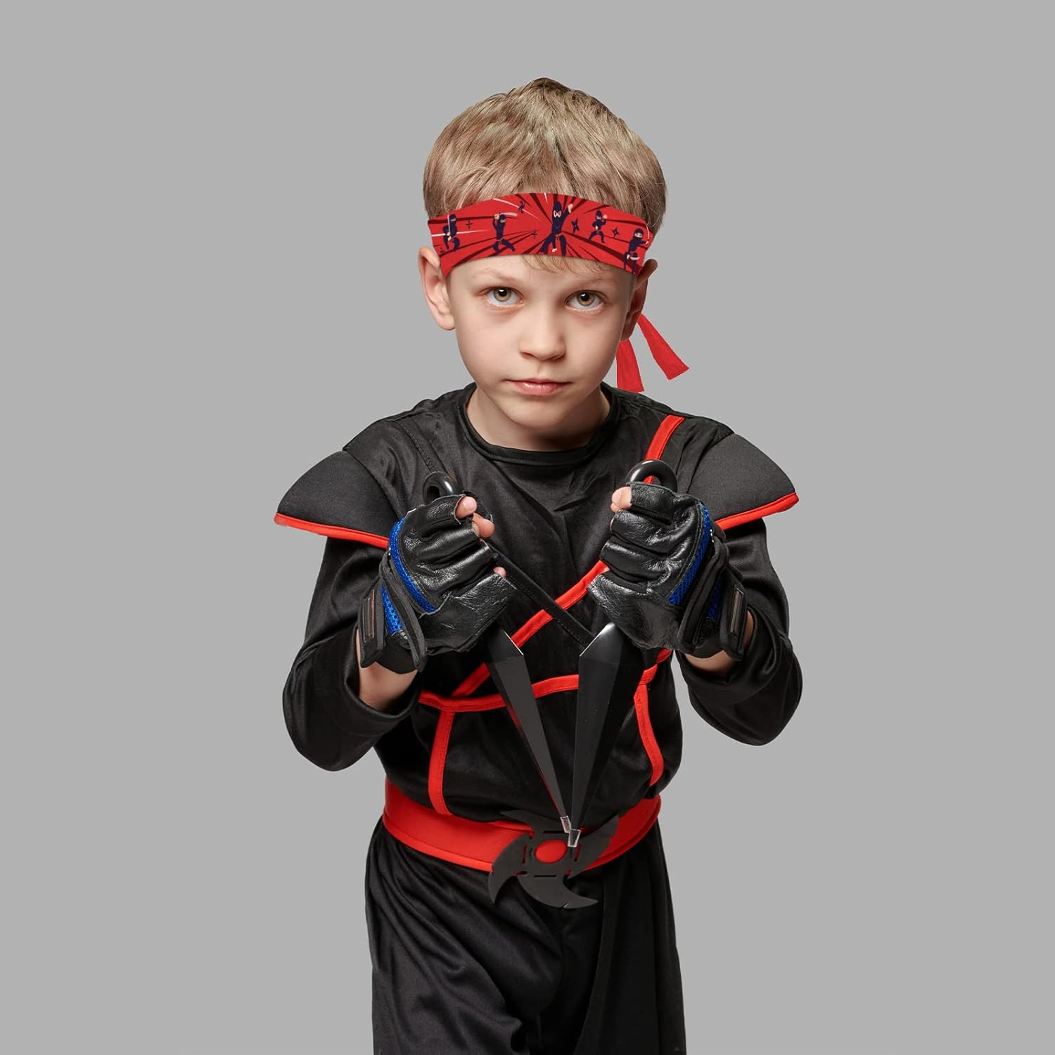 ZOIIWA 24 Pcs Ninja Headband Ninja Birthday Party Decorations