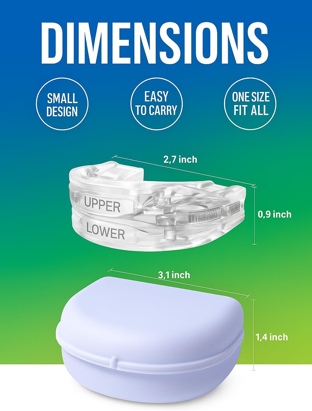 Adjustable Night Mouth Guard & Dental Mouthpiece &ndash; Custom-Fit Oral Device for Teeth Grinding, Jaw Clenching & Sleep Comfort &ndash; Soft Hygienic Guard with Storage Case &ndash; for Adults image number 3