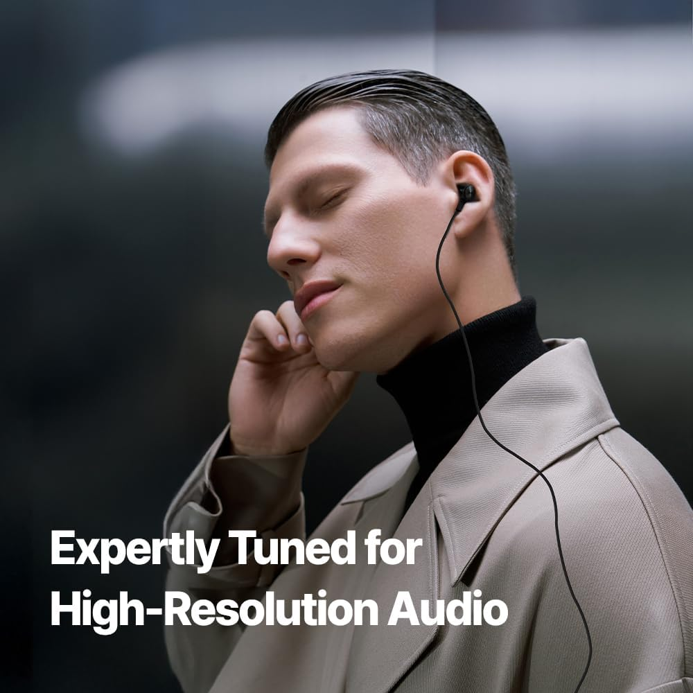 AZLA Trinity USB-C Wired Earphones with Mic & DAC &ndash; High-Resolution Sound, 8Mm Dynamic Driver | USB C Headphones for Iphone 16, Samsung Galaxy, Android Phones | Wired Earbuds with Mic (1, Gold) image number 2