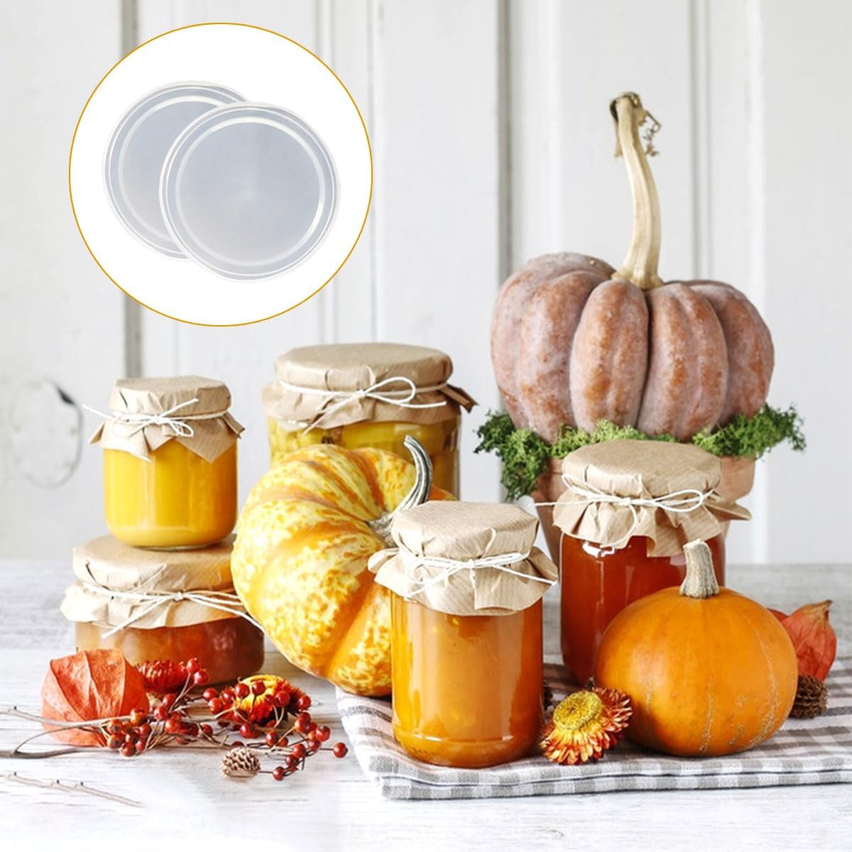 Mkemka Pack of 10 Lids for Cans 75 Mm Washable Can Lid PE Silicone Can Lid Dog Food White Lid for Cat Food Dog Food Storage Food Pet Food image number 1