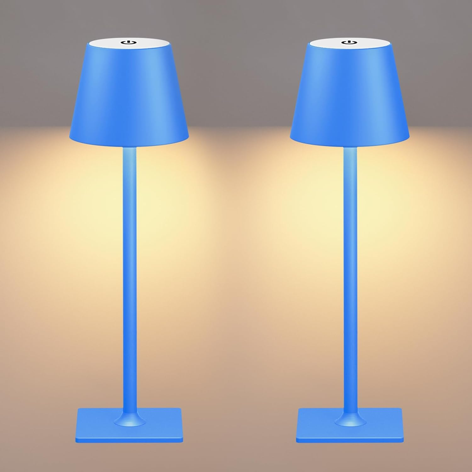 Yogaret 2 Pack Rechargeable Table Lamps,Cordless Lamp with 6000Mah Battery Operated, Portable Indoor/Outdoor Table Lamp for Patio Restaurant Home Dinner Dining Kitchen,Waterproof & Wireless