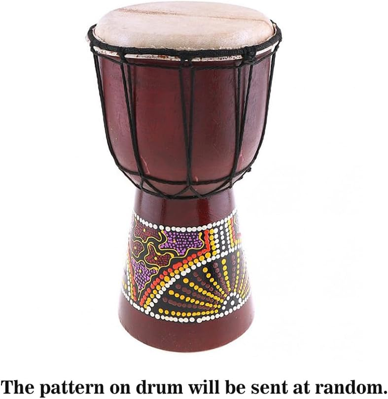 ACAGALA 6In African Djembe Drum Hand-Carved Solid-Wood Goat-Skin Traditional African Musical Instrument image number 3