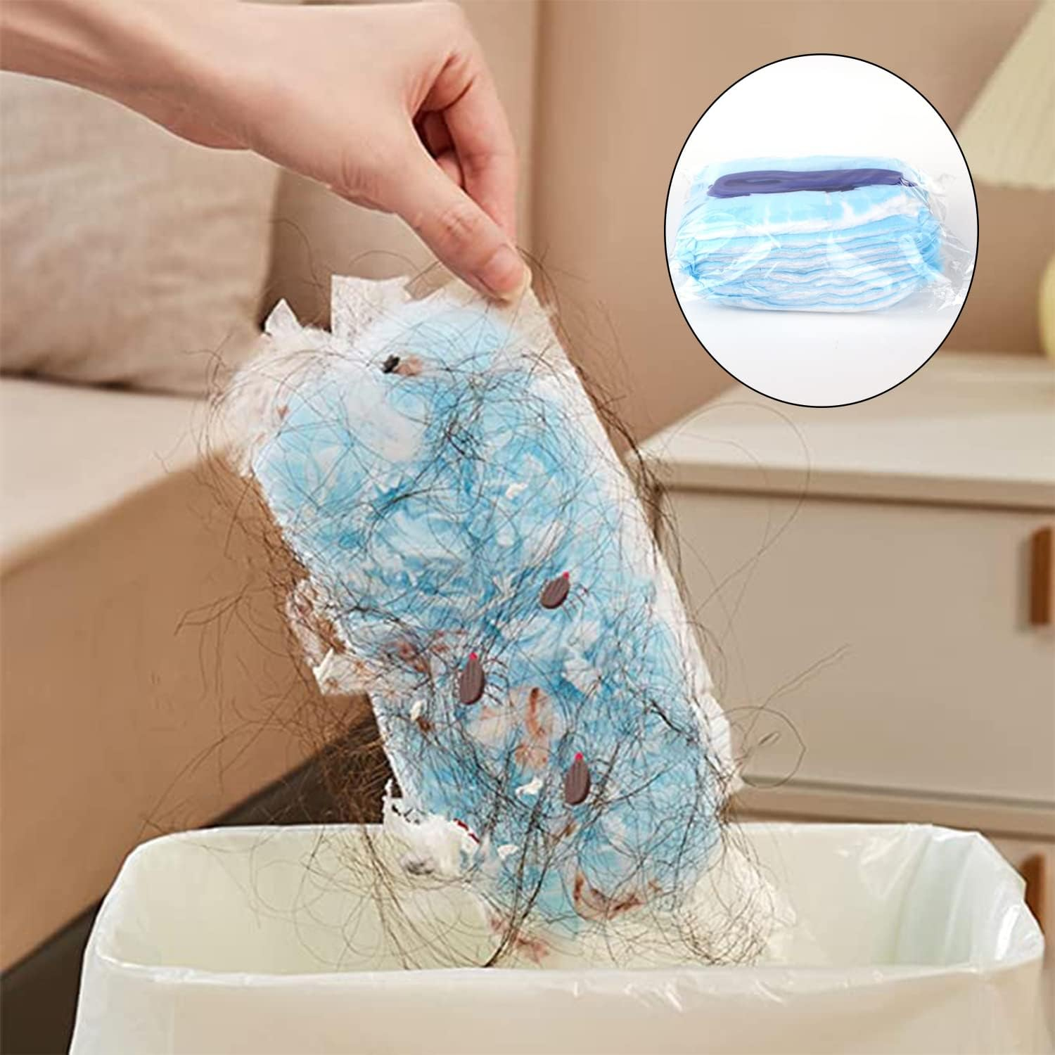 Norhogo 20PCS Disposable Electrostatic Duster Refills Cleaning Duster Refill for Curtains PC Keyboard Office Desk Dresser Car Dashboard (Blau) image number 2