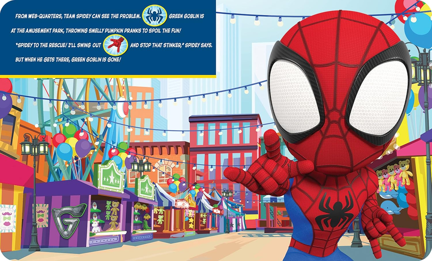 Marvel Spider-Man - Spidey and His Amazing Friends - Go-Webs-Go! Interactive Book and 5-Sound Wristband - PI Kids image number 3